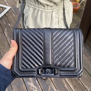 Rebecca Minkoff Chevron Quilted Small Love Crossbody